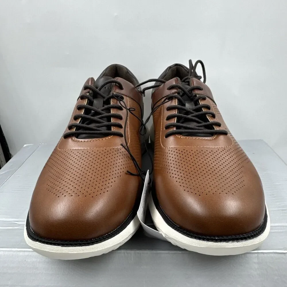 Perry Ellis Portfolio Ultra Foam Men's Casual Lace Shoes - Brown Size 10.5 New